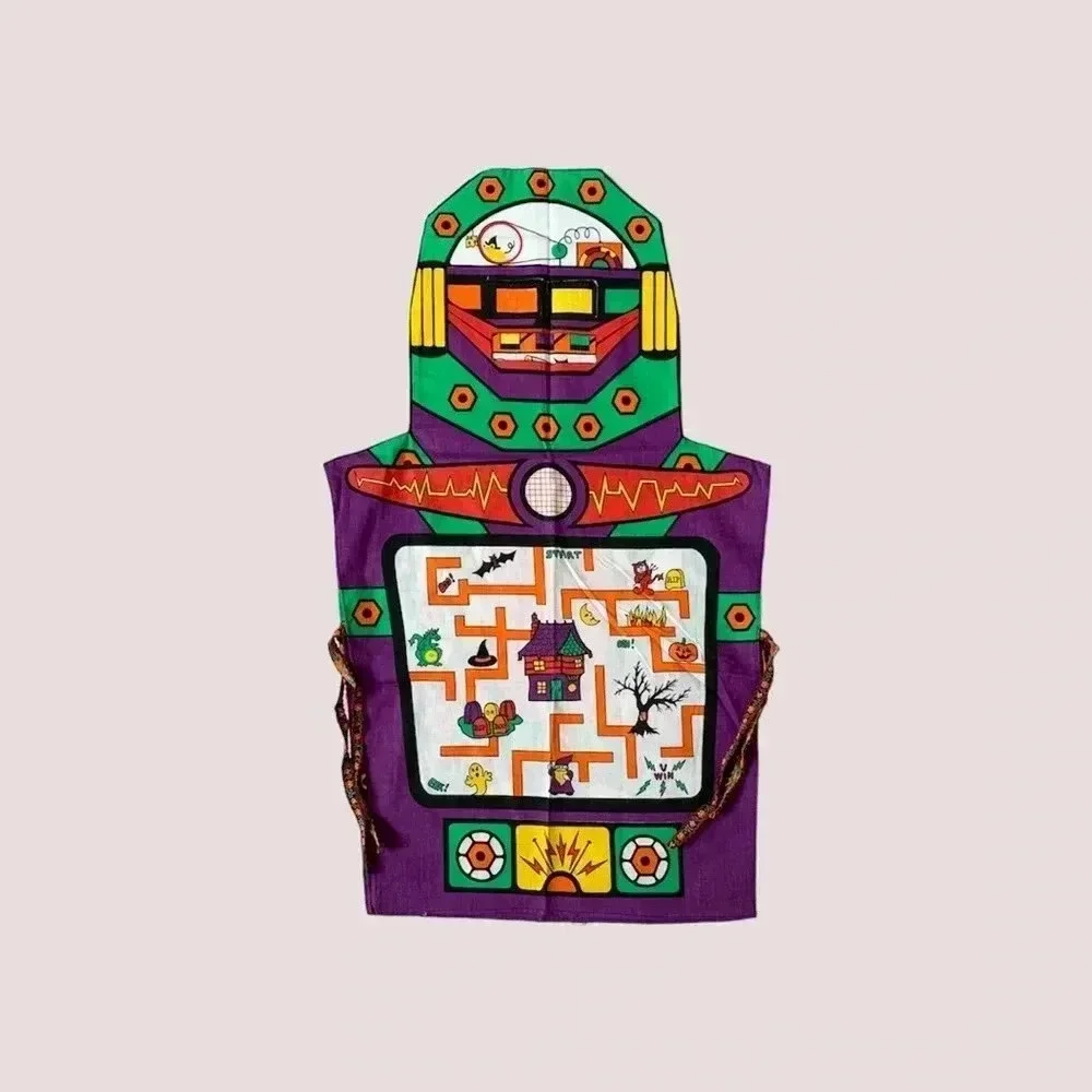 Vintage kids Halloween Robot apron costume